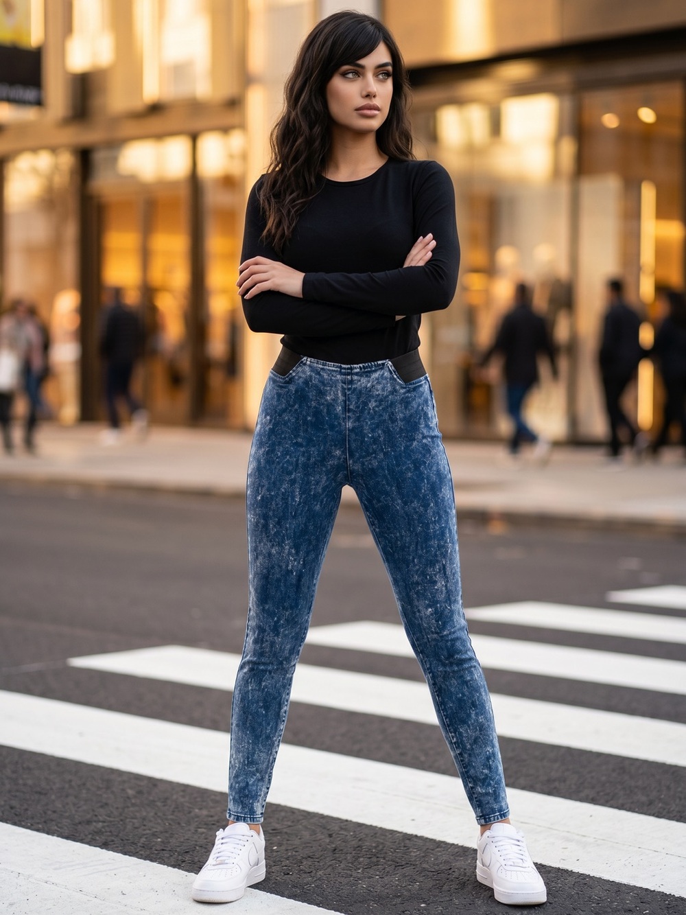 Nicki Minaj Acid Wash Blue Jeggings